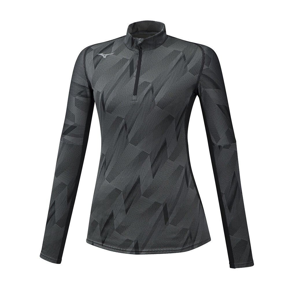 Sudaderas Mizuno Jacquard Graphic HZ Mujer Negras Baratas TVWS-29306